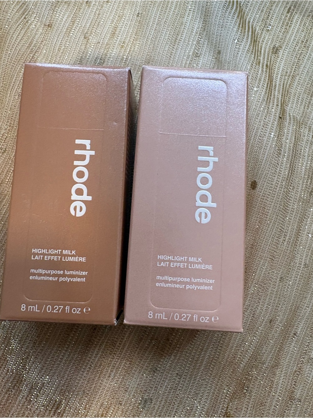 Rhode Highlight Milk Multipurpose Luminizer - Pink/Bronze two new in box